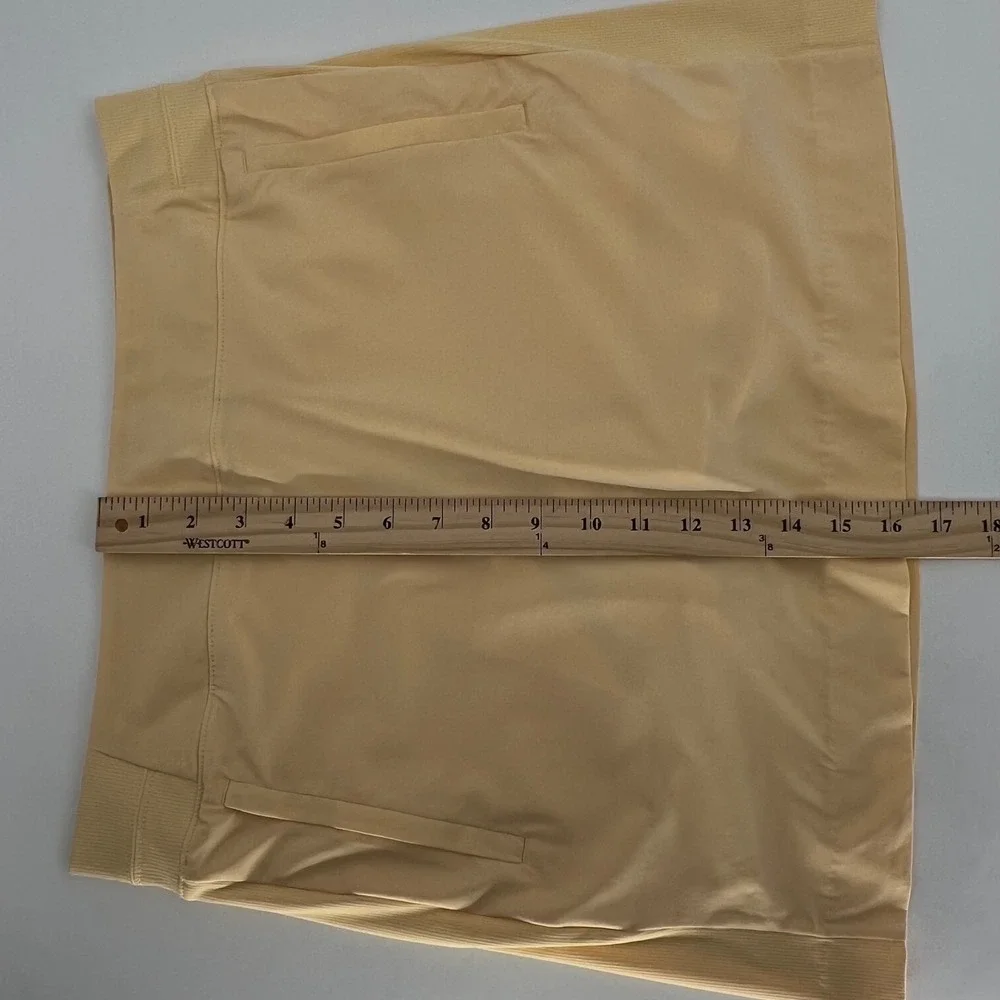 Athleta Women Brooklyn Athletic Skort Size‎ 10 Pale Yellow Golf Tennis Pockets